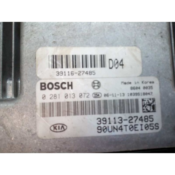 Recambio de centralita motor uce para kia carens (un) concept referencia OEM IAM 3911327485 0281013072 