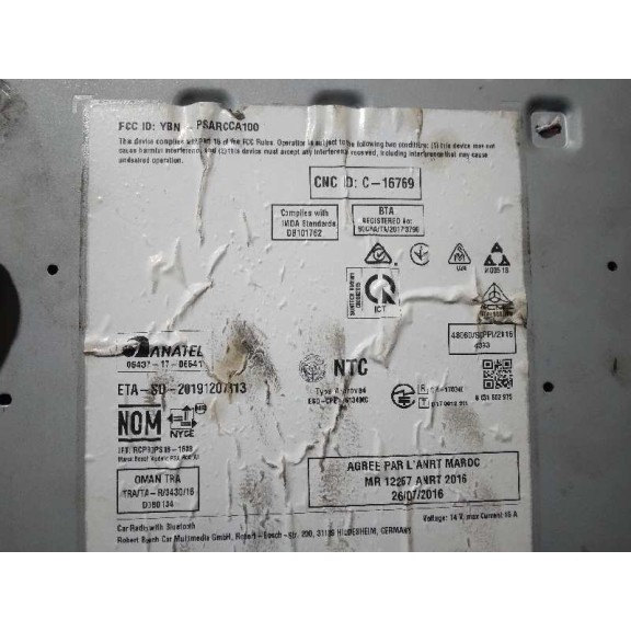 Recambio de sistema navegacion gps para peugeot 208 (p2) active referencia OEM IAM 9833499780 CAJA 