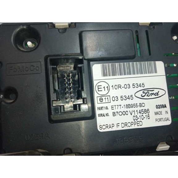 Recambio de pantalla multifuncion para ford tourneo courier (c4a) ambiente referencia OEM IAM ET7T18B955BD  