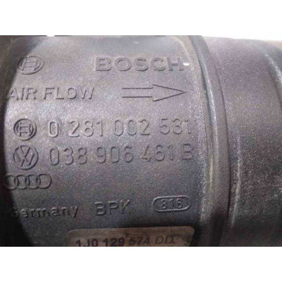 Recambio de caudalimetro para audi a3 (8l) 1.9 tdi ambiente referencia OEM IAM 038906461B 0281002531 1J0129574DD