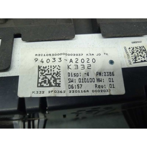 Recambio de cuadro instrumentos para kia cee´d business referencia OEM IAM 94033A2020  240KMH--6000RPM