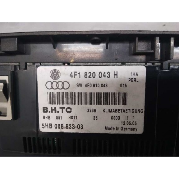 Recambio de mando climatizador para audi a6 berlina (4f2) 3.0 tdi quattro (165kw) referencia OEM IAM 4F1820043H  