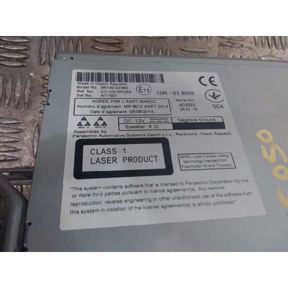 Recambio de sistema navegacion gps para toyota auris hybrid active referencia OEM IAM 8614002360  