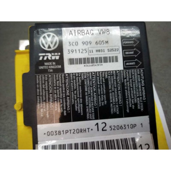 Recambio de centralita airbag para volkswagen passat berlina (3c2) highline referencia OEM IAM 3C0909605M  