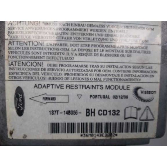Recambio de centralita airbag para ford mondeo berlina (ge) 2.0 tdci cat referencia OEM IAM 1S7T14B056  
