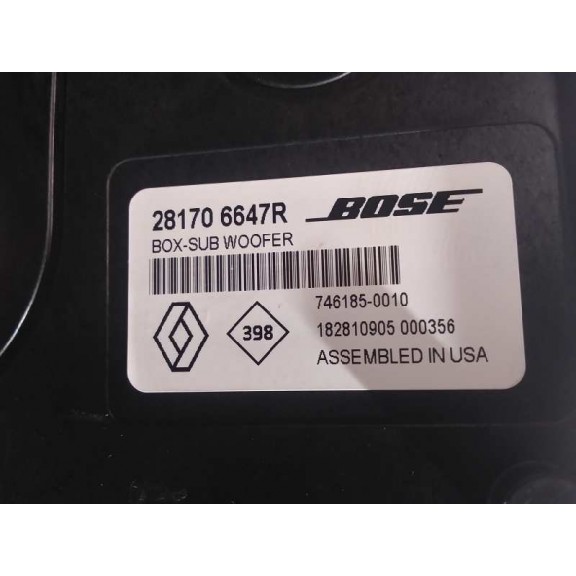 Recambio de altavoz para renault megane iv berlina 5p r.s. trophy referencia OEM IAM  KIT JUEGO ALTAVOCES Y CENTRALITA MARCA BOS