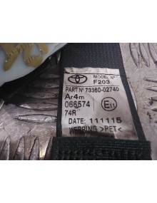 Recambio de cinturon seguridad trasero derecho para toyota auris hybrid active referencia OEM IAM 7336002740   2