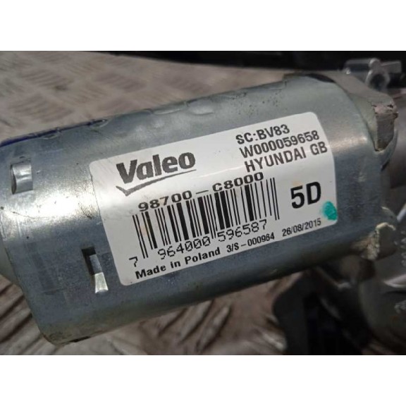 Recambio de motor limpia trasero para hyundai i20 basis blue referencia OEM IAM W000059658 96400059657 4 PINS