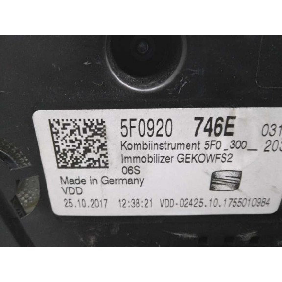 Recambio de cuadro instrumentos para seat leon (5f1) cupra 300 referencia OEM IAM 5F0920746E  