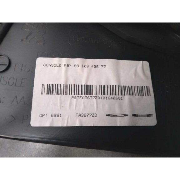 Recambio de apoyabrazos central para peugeot 5008 gt referencia OEM IAM 9810043677  