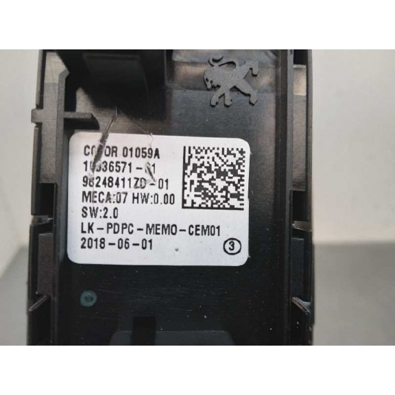 Recambio de mando elevalunas delantero izquierdo para peugeot 5008 gt referencia OEM IAM 98248411ZD 4 TECLAS 