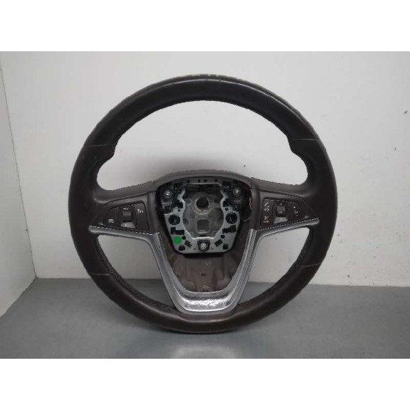 Recambio de volante para opel insignia berlina cosmo referencia OEM IAM 81825480 CUERO MARRON DESGASTADO