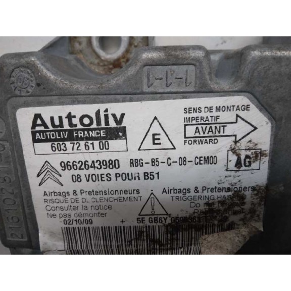 Recambio de centralita airbag para citroën c4 berlina cool referencia OEM IAM 9662643980  
