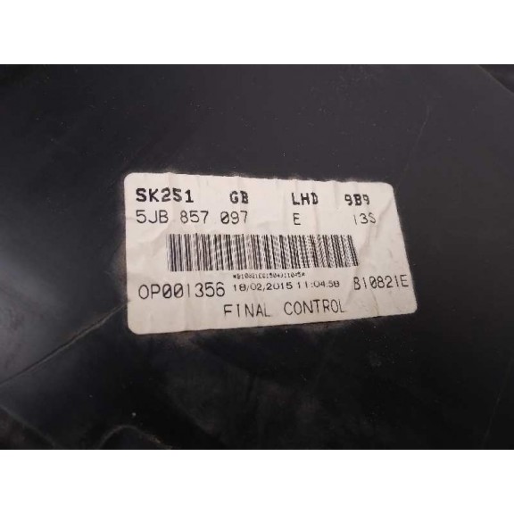 Recambio de guantera para skoda spaceback (5h) active referencia OEM IAM 5JB857097  