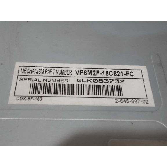 Recambio de sistema audio / radio cd para ford mondeo ber. (ca2) trend x referencia OEM IAM 7S7T18C939BF  