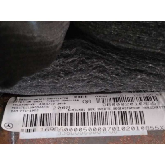 Recambio de kit airbag para mercedes-benz clase b (w245) 180 cdi (245.207) referencia OEM IAM A1696800887  