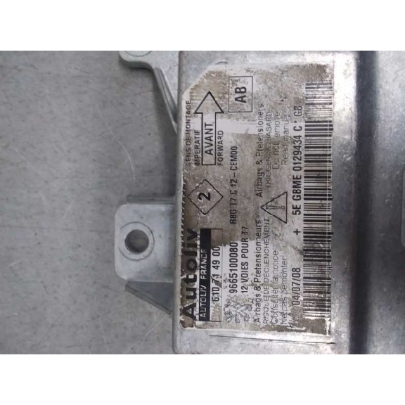 Recambio de centralita airbag para peugeot 308 sw confort referencia OEM IAM 9665100080  