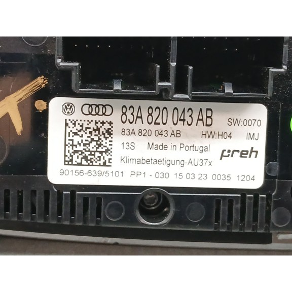 Recambio de mando climatizador para audi a1 sportback (gba) referencia OEM IAM 83a820043ab  
