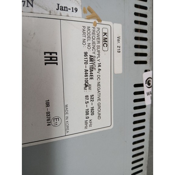 Recambio de sistema audio / radio cd para kia carens iv 1.7 crdi referencia OEM IAM 96170a4610ca  