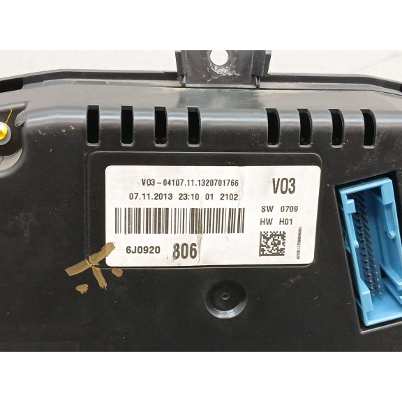 Recambio de cuadro instrumentos para seat ibiza sc (6j1) reference tech referencia OEM IAM 6j0920806  