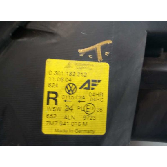 Recambio de faro derecho para seat alhambra (7v9) 1.9 tdi referencia OEM IAM 7M7941016M 0301182212 