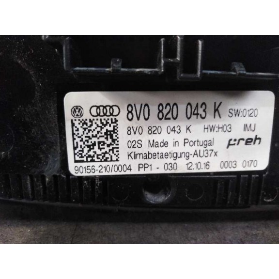 Recambio de mando climatizador para audi q2 (gab) sport edition referencia OEM IAM 8V0820043K  8V0820043K