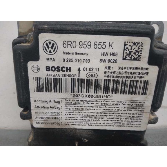 Recambio de kit airbag para volkswagen polo (6r1) advance referencia OEM IAM 6R1857003 5 PUERTAS 