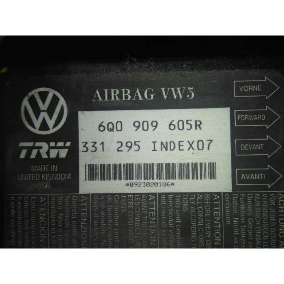 Recambio de centralita airbag para seat cordoba berlina (6l2) fresh referencia OEM IAM   