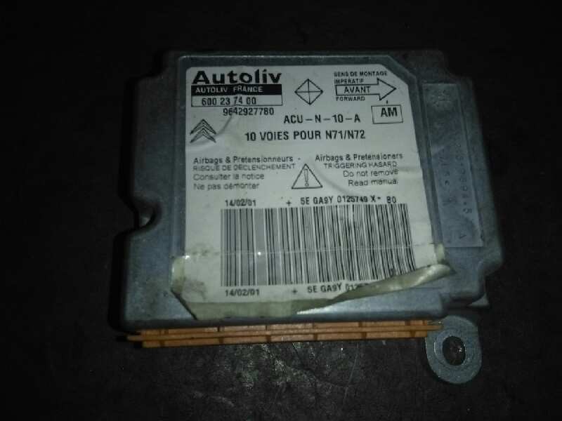 Recambio de centralita airbag para citroën xsara break 1.9 d sx referencia OEM IAM 9642927780 9642927780 