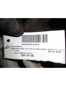 Recambio de caja cambios para mercedes-benz vito (w638) caja cerrada 2.2 16v cdi turbodiesel cat referencia OEM IAM 711697   2
