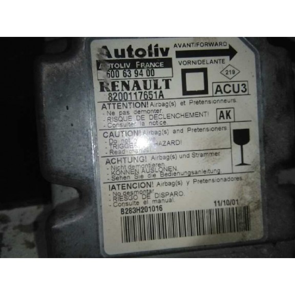 Recambio de centralita airbag para renault megane i fase 2 berlina (ba0) 1.4 16v expression referencia OEM IAM   