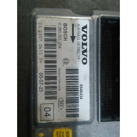 Recambio de centralita airbag para volvo s80 berlina 2.4 (103kw) referencia OEM IAM 0285001254  