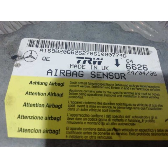 Recambio de centralita airbag para mercedes-benz clase a (w169) a 150 (169.331) referencia OEM IAM A169820662627  