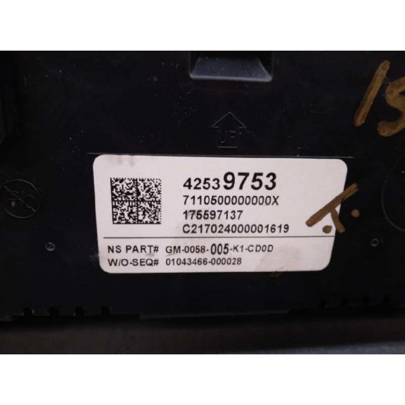 Recambio de cuadro instrumentos para opel mokka x selective start/stop referencia OEM IAM 42539753  