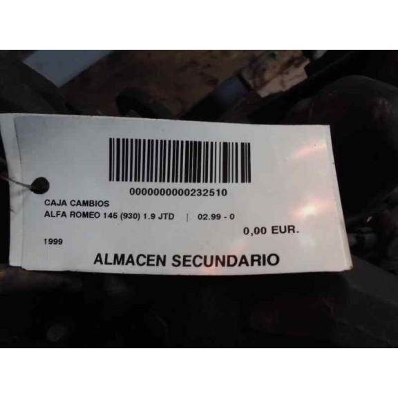 Recambio de caja cambios para alfa romeo 145 1.9 jtd cat referencia OEM IAM  1999 