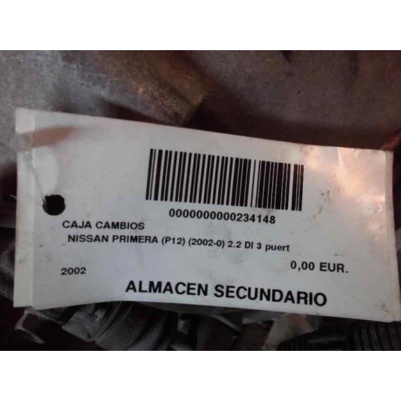 Recambio de caja cambios para nissan primera berlina (p12) 2.2 16v turbodiesel cat referencia OEM IAM  2002 