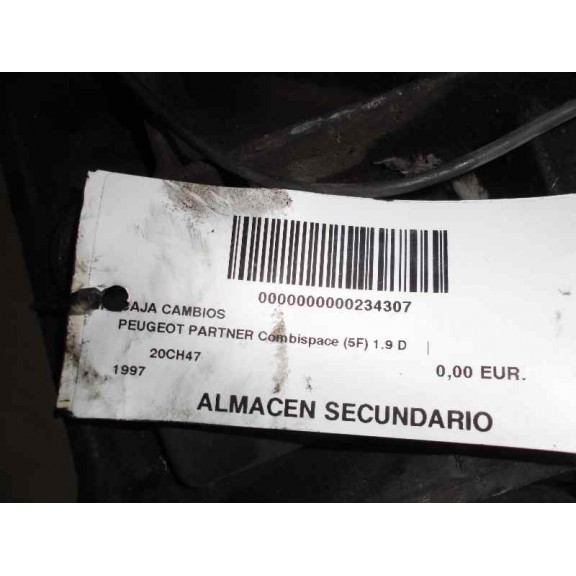 Recambio de caja cambios para peugeot partner (s1) 1.9 diesel referencia OEM IAM 20CH47 1997 D9B