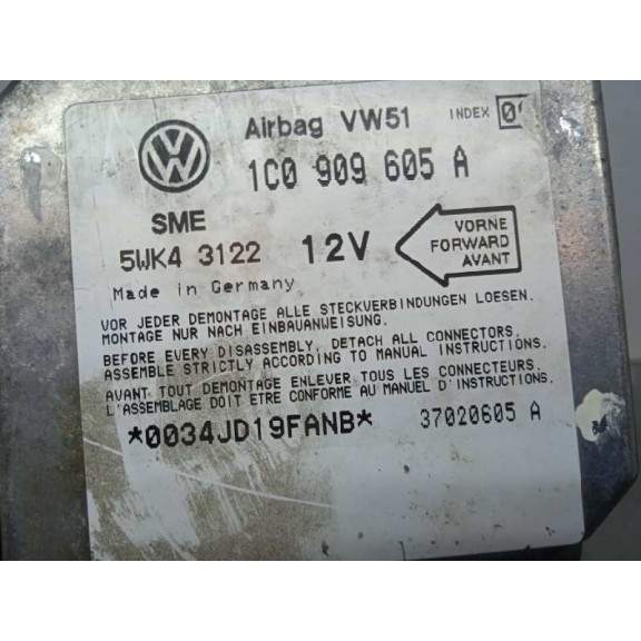 Recambio de kit airbag para seat leon (1m1) fr special edition referencia OEM IAM 1C0909605A  