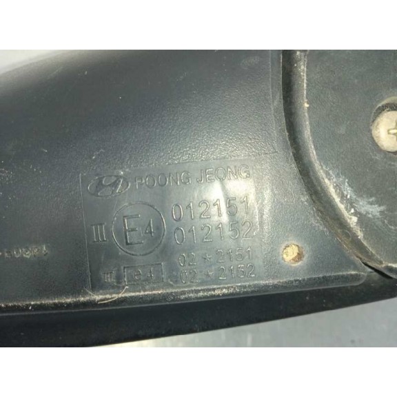 Recambio de retrovisor derecho para hyundai elantra (xd) 2.0 gls (5-ptas.) (2004) referencia OEM IAM 012152 PLATA 5 PINS