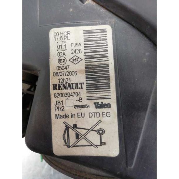 Recambio de faro derecho para renault espace iv (jk0) dynamique referencia OEM IAM 8200394704 89900854 