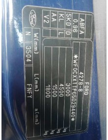 Recambio de motor completo para ford transit mod.2000 caja abierta ft 300 2.0 corto referencia OEM IAM ABFA M 226.000KM 2