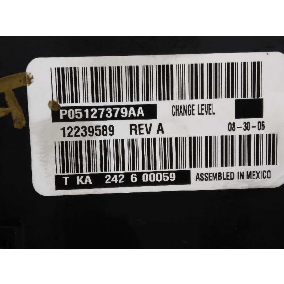 Recambio de mando climatizador para chrysler voyager (rg) 2.5 crd cat referencia OEM IAM P05127379AA  