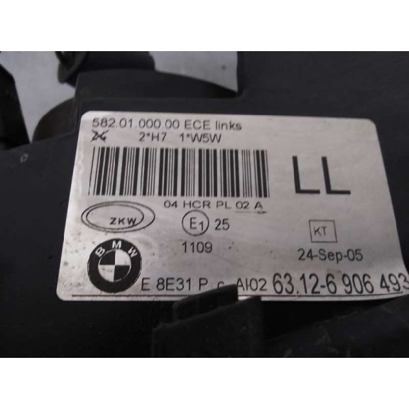Recambio de faro izquierdo para bmw serie 3 berlina (e46) 320d referencia OEM IAM 5820100000 63126906493 