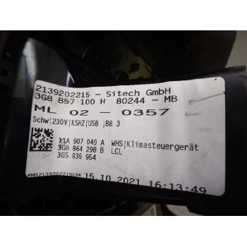 Recambio de consola central para volkswagen arteon (3h8) referencia OEM IAM 11A907049A CONTROL CLIMA ASIENTOS 3G8857100H