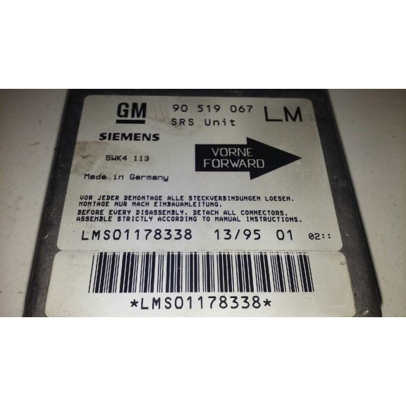Recambio de centralita airbag para opel astra f berlina básico referencia OEM IAM 90519067LM  