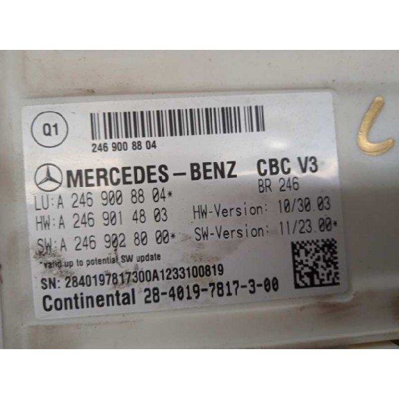 Recambio de modulo electronico para mercedes-benz clase b (w246) b 180 cdi be (246.200) referencia OEM IAM A2469008804  