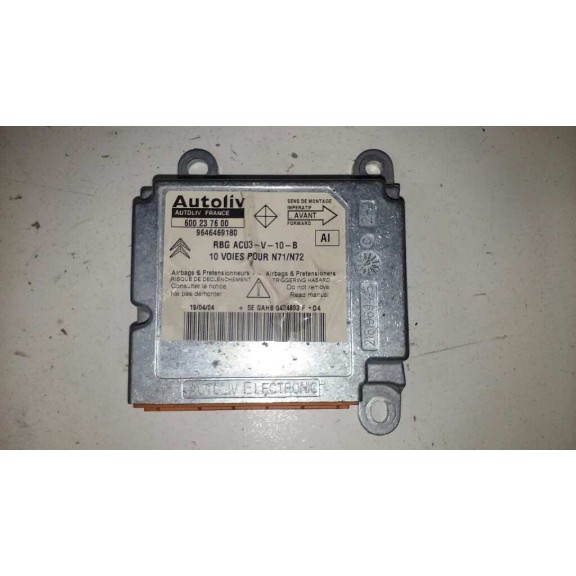 Recambio de centralita airbag para citroën xsara break 2.0 hdi exclusive (66kw) referencia OEM IAM 9656569180  