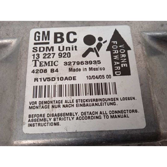 Recambio de centralita airbag para opel astra h berlina 1.6 16v referencia OEM IAM 13227920  