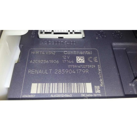 Recambio de conmutador de arranque para renault captur luxe referencia OEM IAM 285904179R TARJETERO 