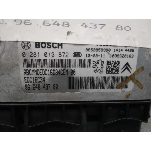 Recambio de centralita motor uce para peugeot 308 sport referencia OEM IAM 9664843780 0281013872 